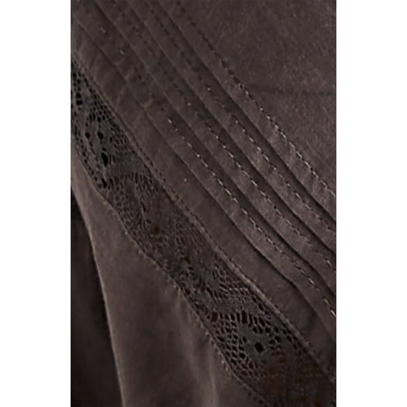 NWOT Free People Lace Tunic Mini Dress | Charcoal Whimsigoth Boho Grunge Fairy S - Picture 12 of 16